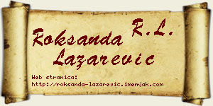 Roksanda Lazarević vizit kartica